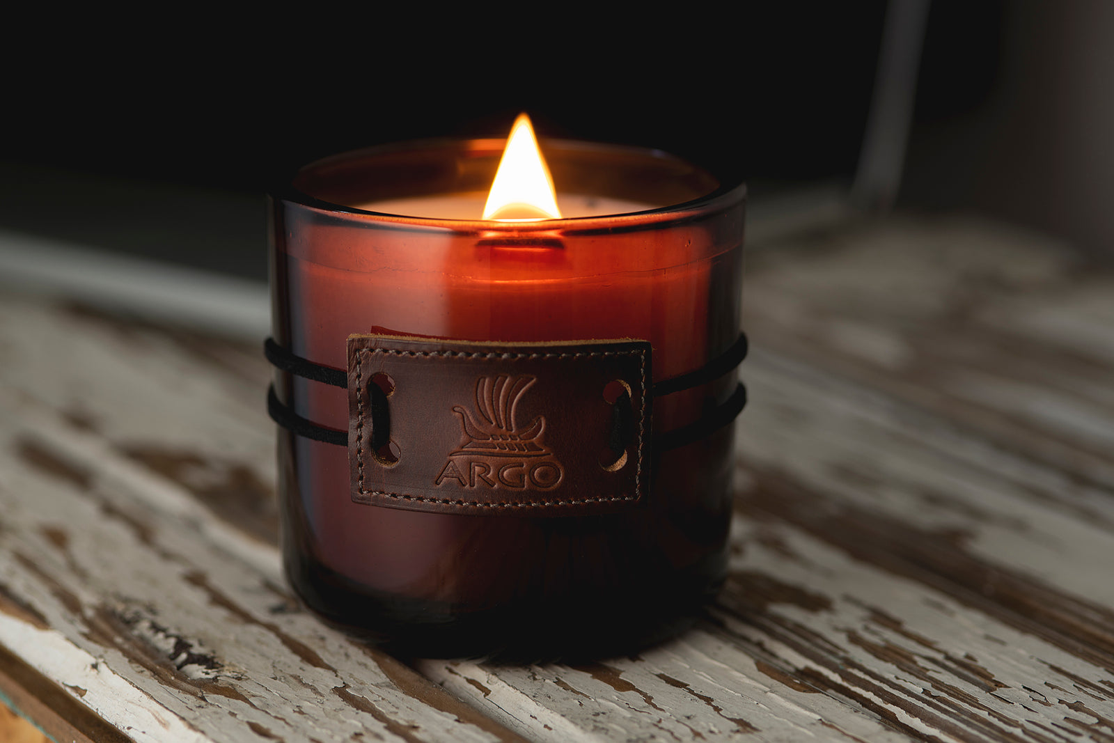 Rich Leather Candle