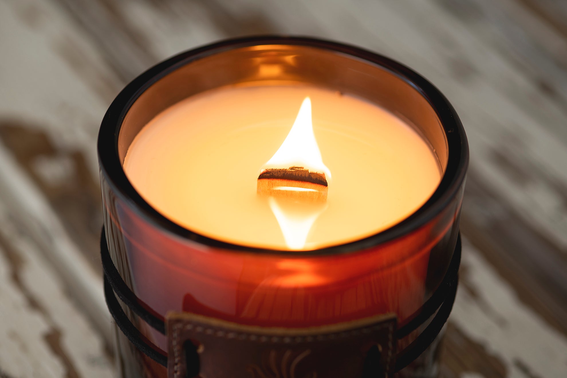 Rich Leather Candle